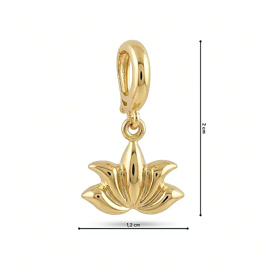 Lotus Çiçeği Dizayn Kolye Ucu (1)