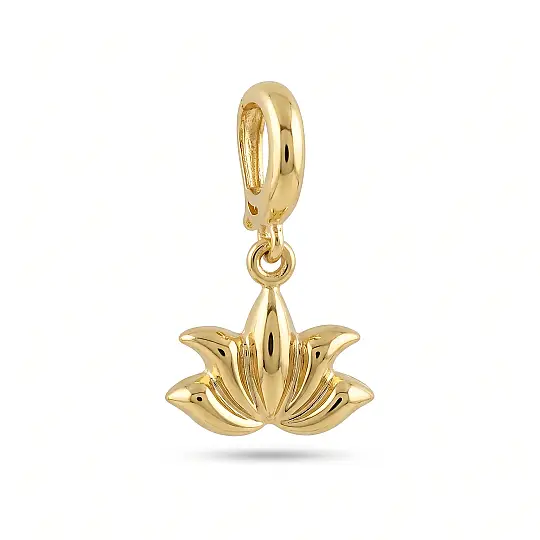 Lotus Çiçeği Dizayn Kolye Ucu