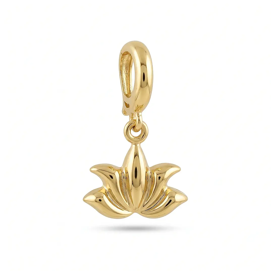 Lotus Çiçeği Dizayn Kolye Ucu - 1