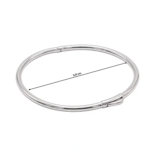 Minimal Beyaz Altın Kelepçe (1)