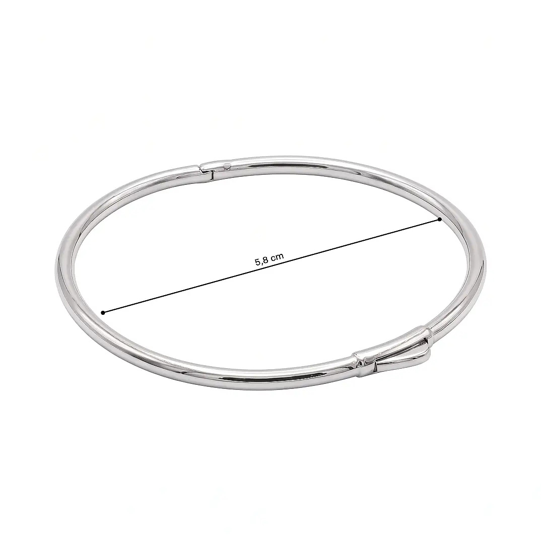 Minimal Beyaz Altın Kelepçe - 2